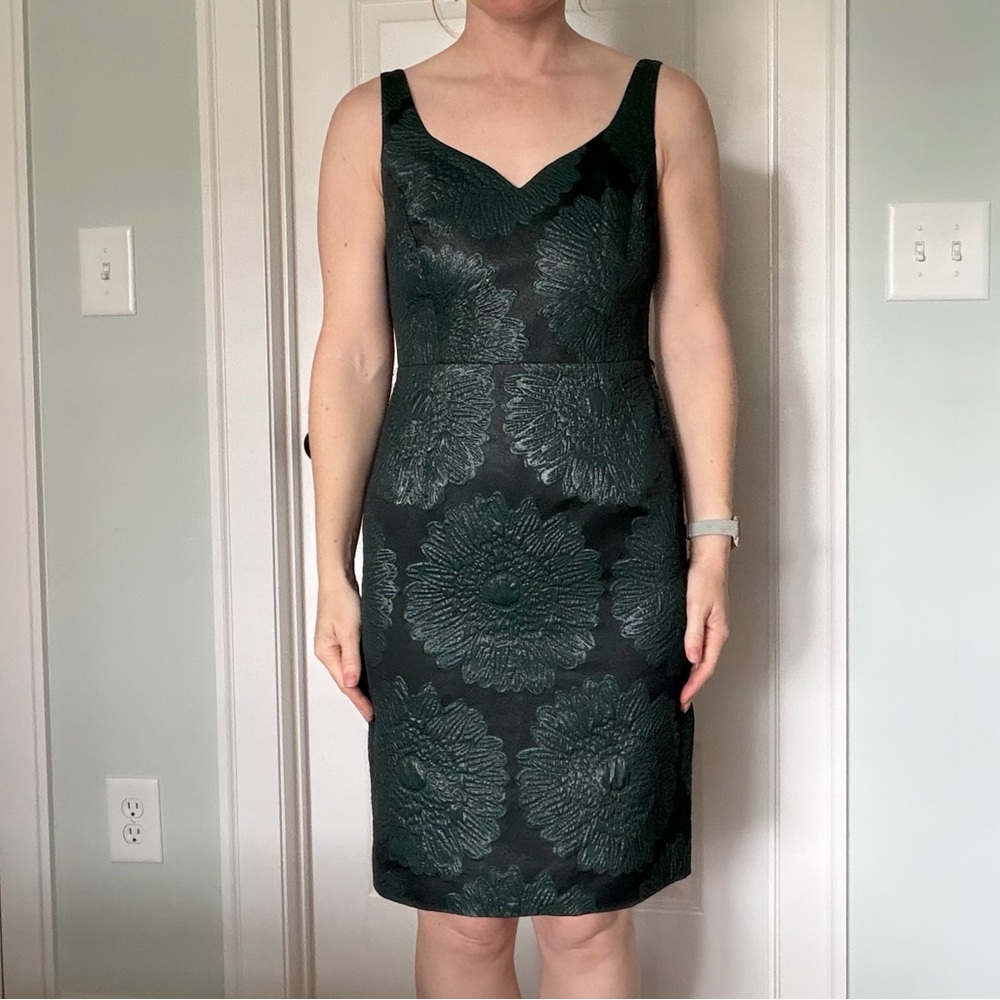 Anthropologie | Leifsdottir Black and Green Floral Dress